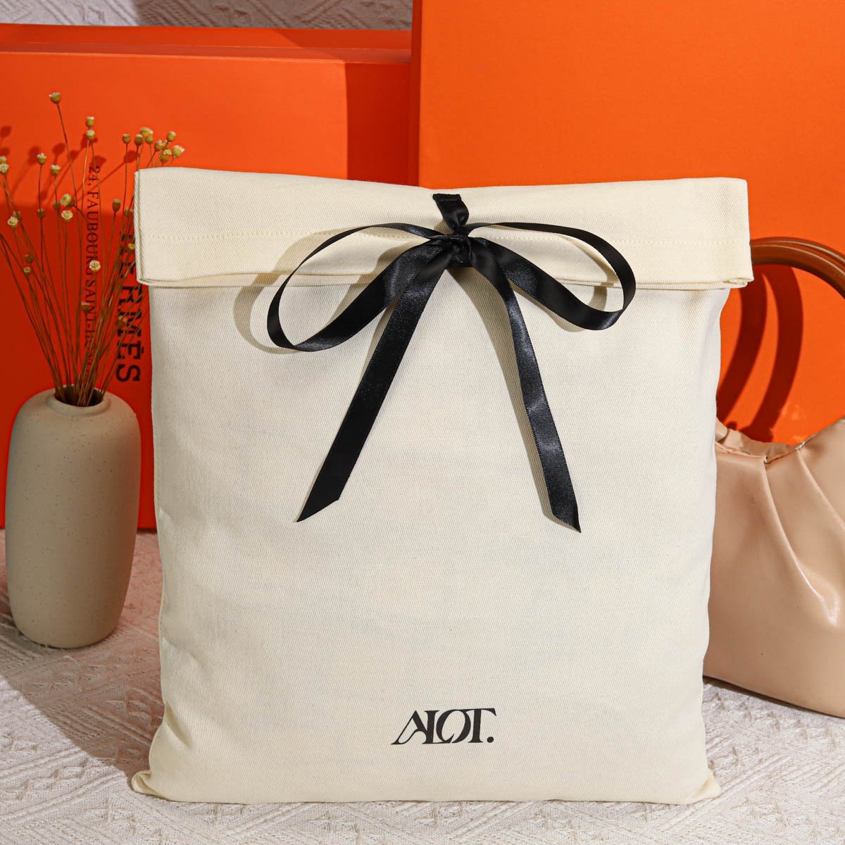 Environmentally friendly clothing storage bag, custom printed cotton linen dust-proof envelope bag, organic cotton cloth tote bag, cotton dust-proof bag