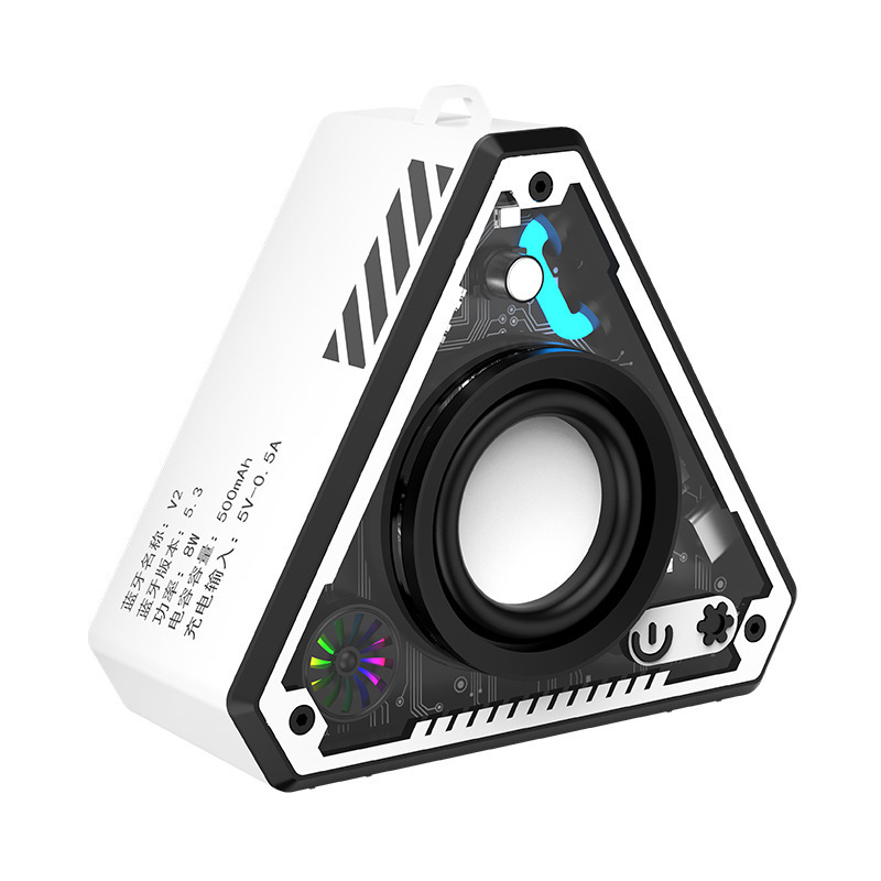 Triangle mecha speaker mini lightweight portable speaker, suitable for work, dormitory, and outdoor use