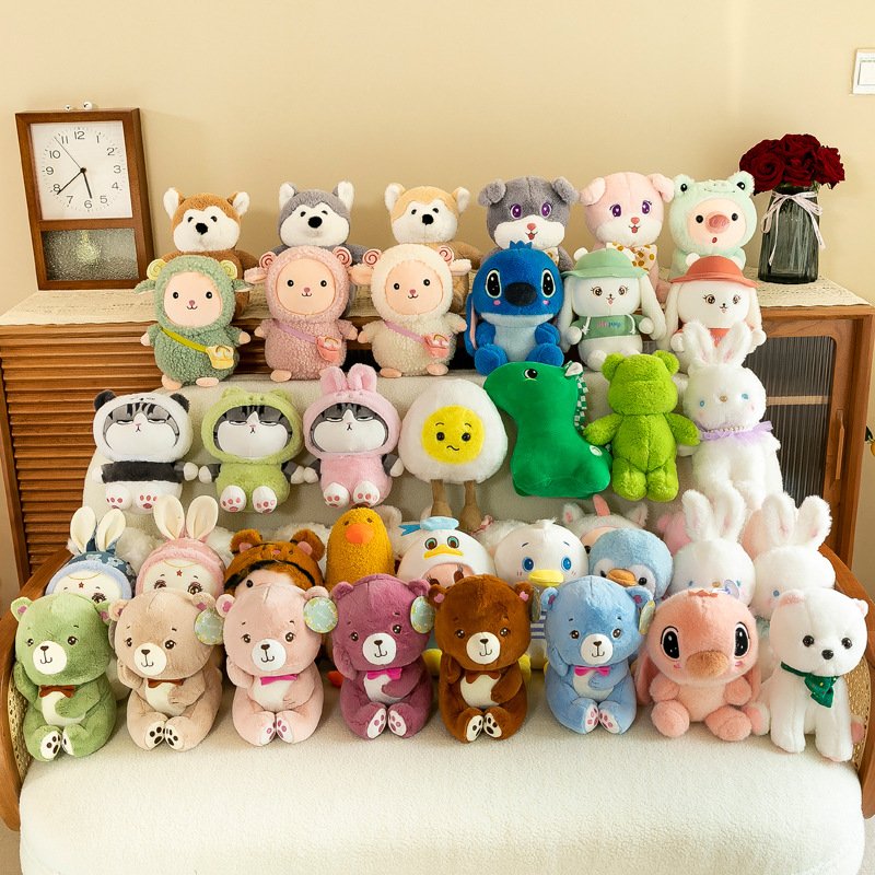 Low cost wholesale of small-sized doll claw machine toys, plush mini claw machine toys, plush animal toy toys, in bulk