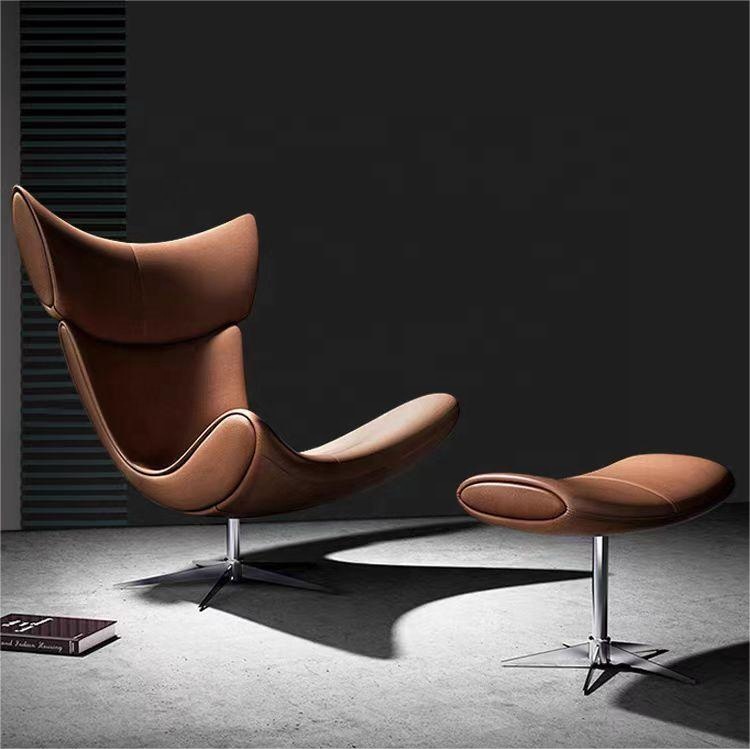 TSL01 modern living room leisure Century egg lounge chair, with footrest, rotary sofa chair, and independent footrest